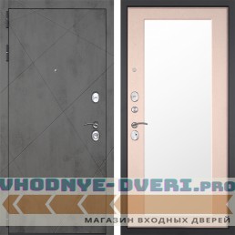 Входная дверь Гранит Дуэт 014 Капучино c зеркалом Входная дверь Гранит Дуэт 014 Капучино c зеркалом
