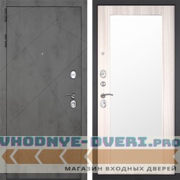 Входная дверь Гранит Дуэт 017 Сандал светлый с зеркалом Входная дверь Гранит Дуэт 017 Сандал светлый с зеркалом