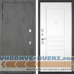 Входная дверь Гранит Дуэт 018 Белый Входная дверь Гранит Дуэт 018 Белый