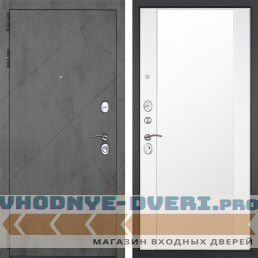 Входная дверь Гранит Дуэт 024 Зеркало Макси белый матовый Входная дверь Гранит Дуэт 024 Зеркало Макси белый матовый