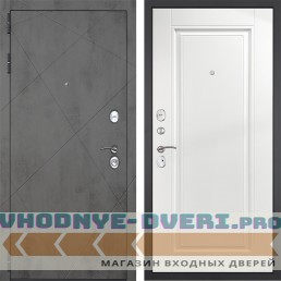 Входная дверь Гранит Дуэт 040 одна филенка силк сноу Входная дверь Гранит Дуэт 040 одна филенка силк сноу