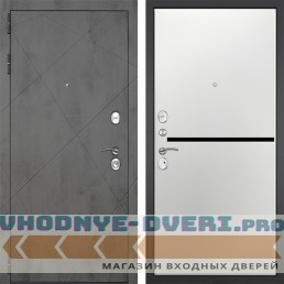 Входная дверь Гранит Дуэт 073 горизонт белая Входная дверь Гранит Дуэт 073 горизонт белая