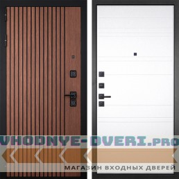 Входная дверь Гранит Шторм 021 Белый матовый