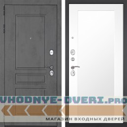 Входная дверь Гранит Лира 010 Белый матовый с зеркалом Входная дверь Гранит Лира 010 Белый матовый с зеркалом