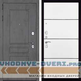 Входная дверь Гранит Лира 079 Белый софт, черный молдинг Входная дверь Гранит Лира 079 Белый софт, черный молдинг