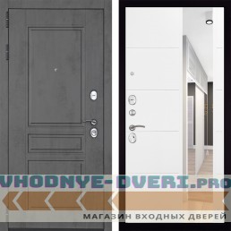 Входная дверь Гранит Лира 083 Белый софт зеркало Входная дверь Гранит Лира 083 Белый софт зеркало