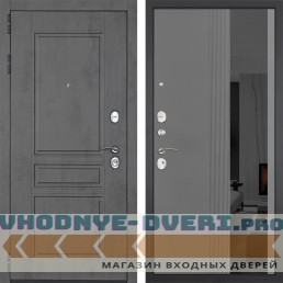 Входная дверь Гранит Лира 086 Серый рельеф софт с тонированным зеркало Входная дверь Гранит Лира 086 Серый рельеф софт с тонированным зеркало