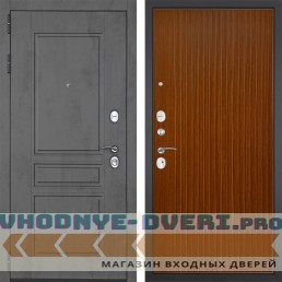 Входная дверь Гранит Лира 087 Дуб кантри темный с фрезеровкой Входная дверь Гранит Лира 087 Дуб кантри темный с фрезеровкой