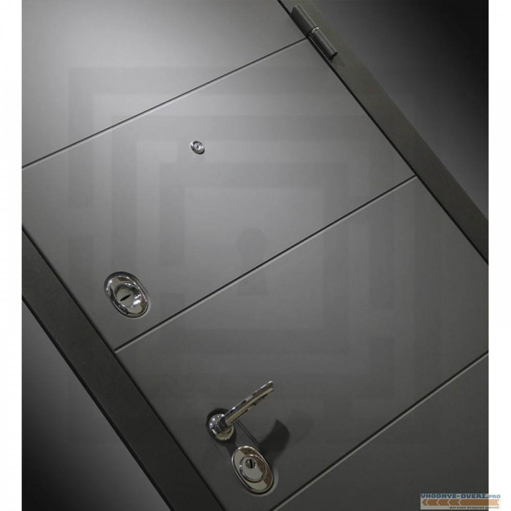 Входная дверь Лабиринт ART графит с Зеркалом Максимум - Грей софт
