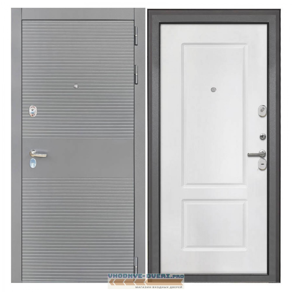 Интекрон Брайтон антрацит КВ-2 белая матовая