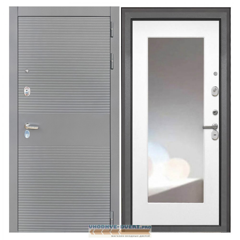 Интекрон Брайтон антрацит ФЛЗ-120М белая матовая