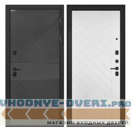 Интекрон Профит  ФЛ-613 черный (крашеный) ФЛ-Ромбы Силк ясень белый