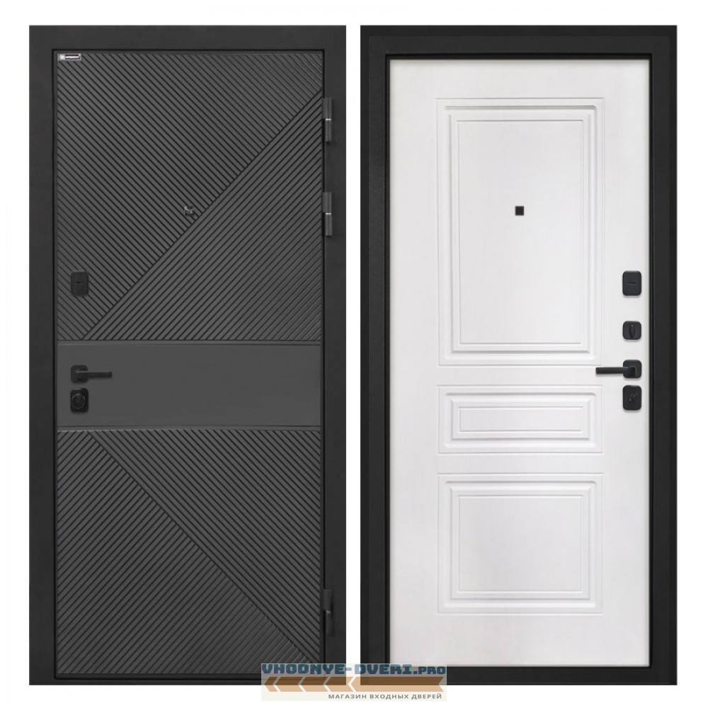 Интекрон Профит   ФЛ-613 черный (крашеный) ФЛ-243-м белая матовая