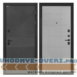 Интекрон Профит   ФЛ 613 черный (крашеный)   Мэджик Тин. ФЛ-6 Геометрия (антивандал., св.серый)