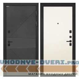 Интекрон Профит   ФЛ-613 черный (крашеный) Гладкая панель Силк жасмин