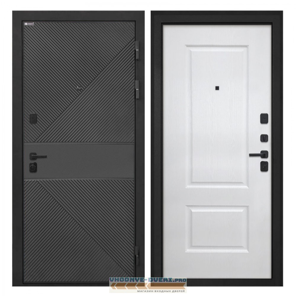 Интекрон Профит   ФЛ-613 черный (крашеный) Альба Роял вуд белый