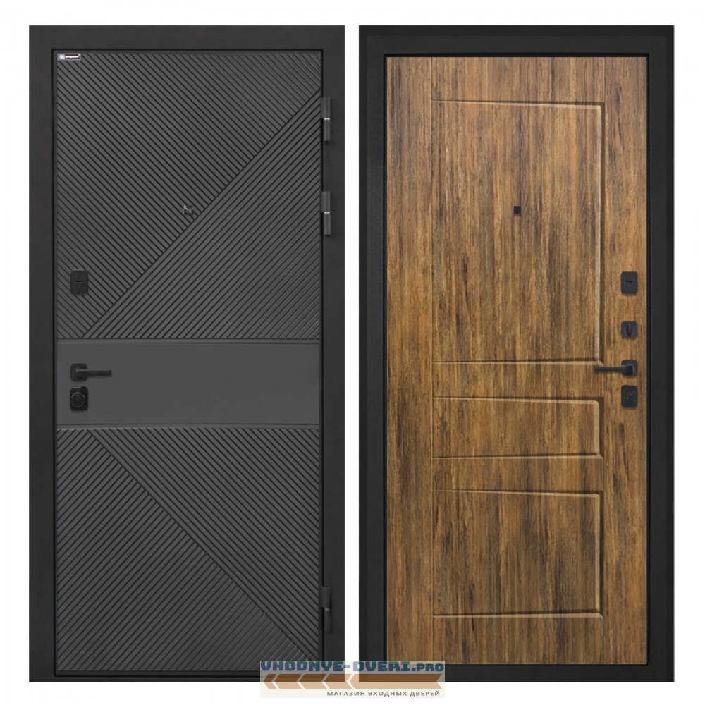 Интекрон Профит   ФЛ-613 черный (крашеный) ФЛ-638М Дуб Американский