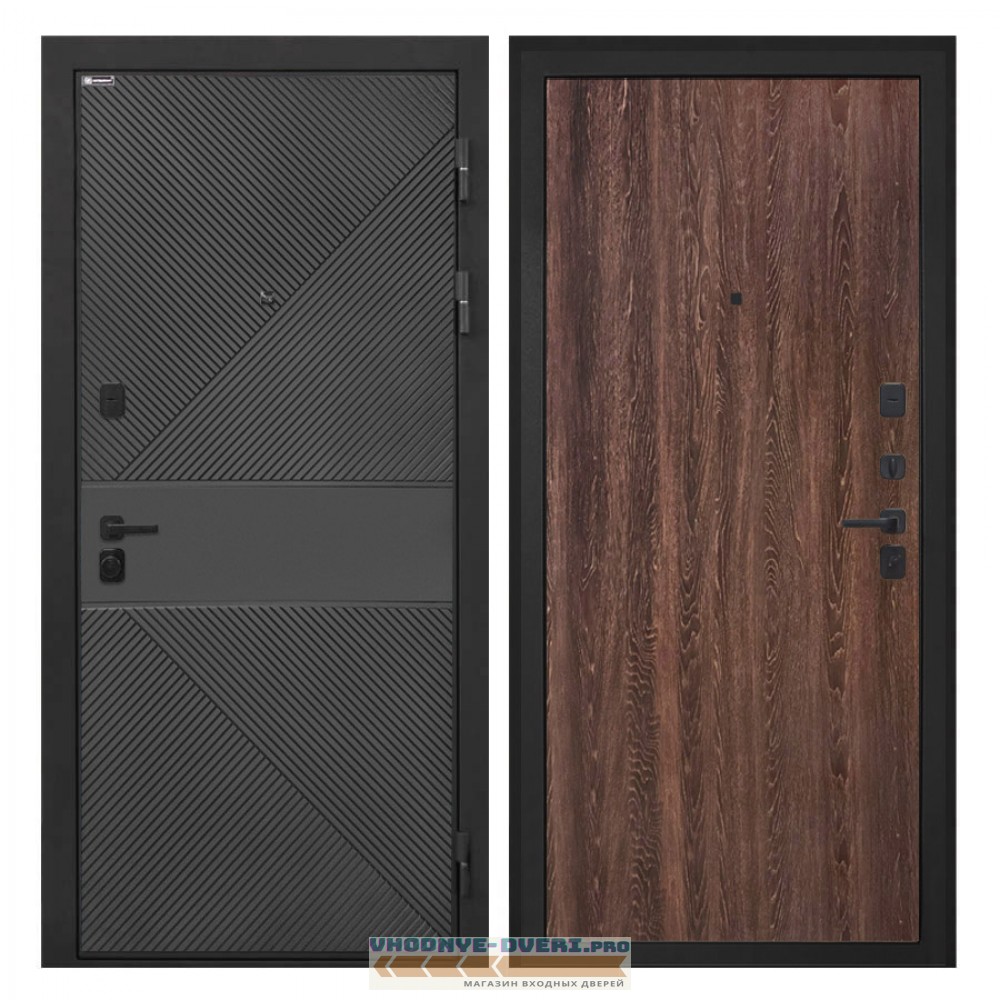 Интекрон Профит   ФЛ 613 черный (крашеный)  Дуб филадельфия коньяк