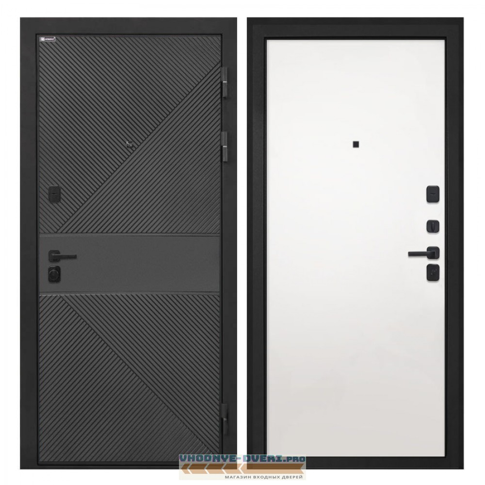 Интекрон Профит   ФЛ-613 черный (крашеный) Гладкая панель Силк Сноу