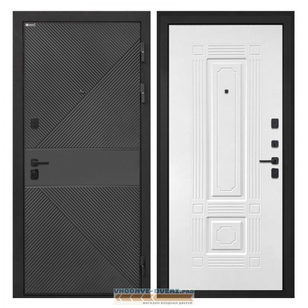 Интекрон Профит  ФЛ-613 черный (крашеный) ФЛ-2 Силк ясень белый