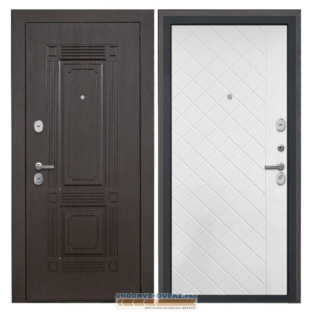 Дверь Интекрон Италия ФЛ-Ромбы Силк ясень белый