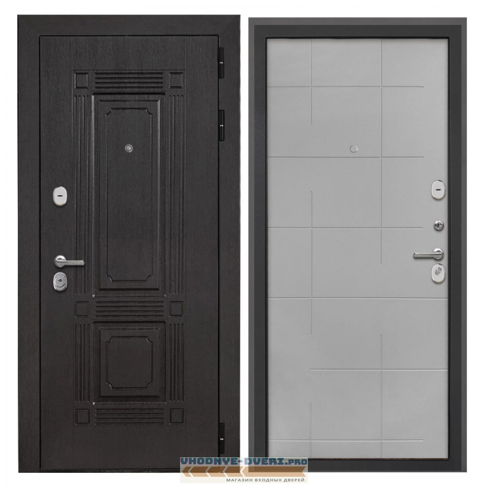 Дверь Интекрон Италия  Мэджик Тин. ФЛ-6 Геометрия  (антиванд., св.серый)