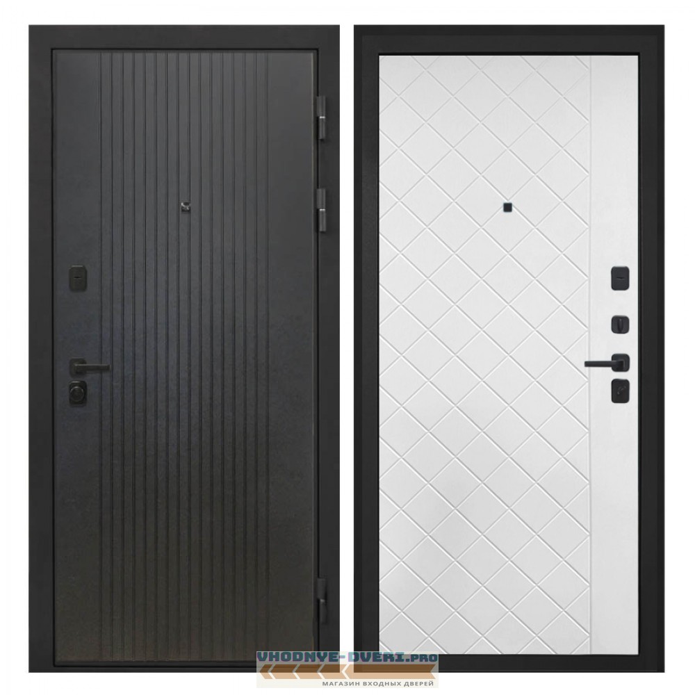 Интекрон Профит  Лофт черный ФЛ-Ромбы Силк ясень белый