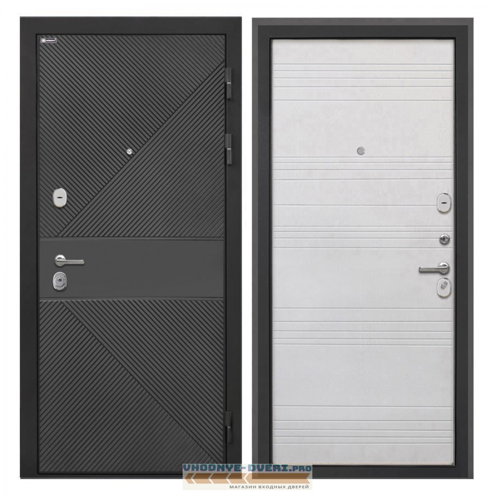 Интекрон Сицилия Remix ФЛ-613 черный крашеный ФЛ-316 белый ясень