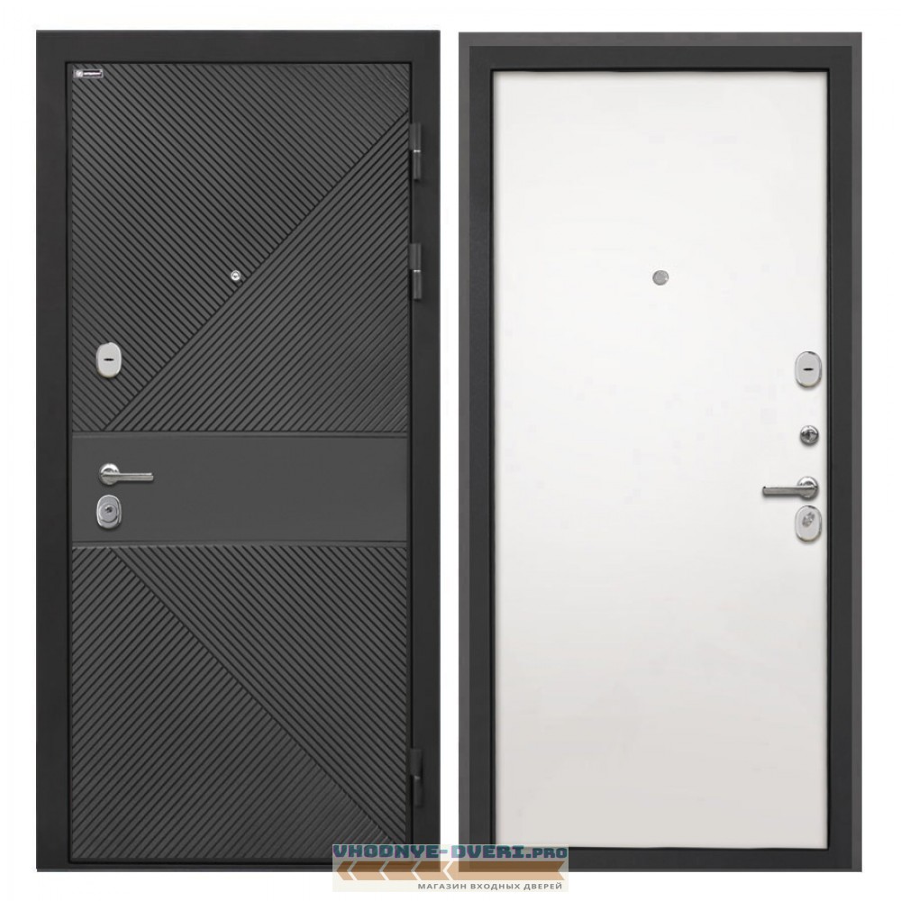 Интекрон Сицилия Remix ФЛ-613 черный крашеный Гладкая панель Силк Сноу