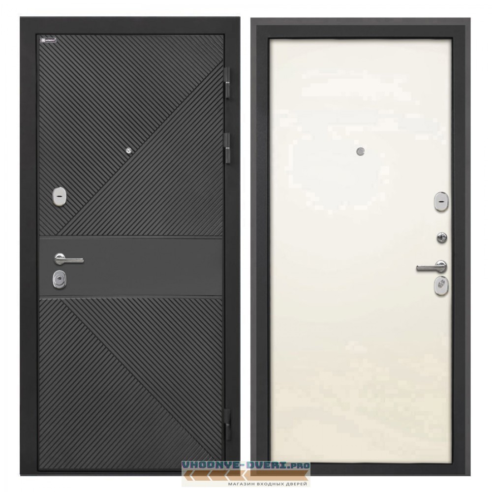 Интекрон Сицилия Remix ФЛ-613 черный крашеный Гладкая панель Силк жасмин