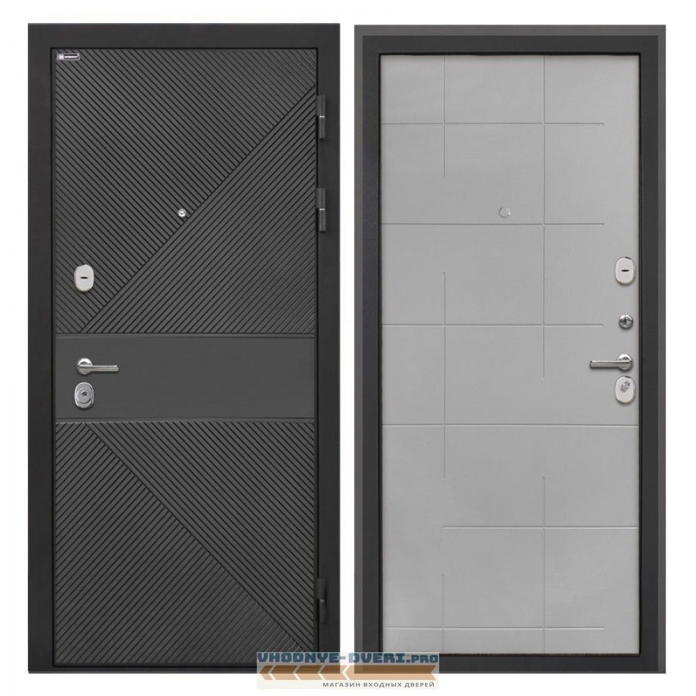 Интекрон Сицилия Remix ФЛ 613 черный (крашеный)  Мэджик Тин. ФЛ-6 Геометрия (антивандал., св.серый)