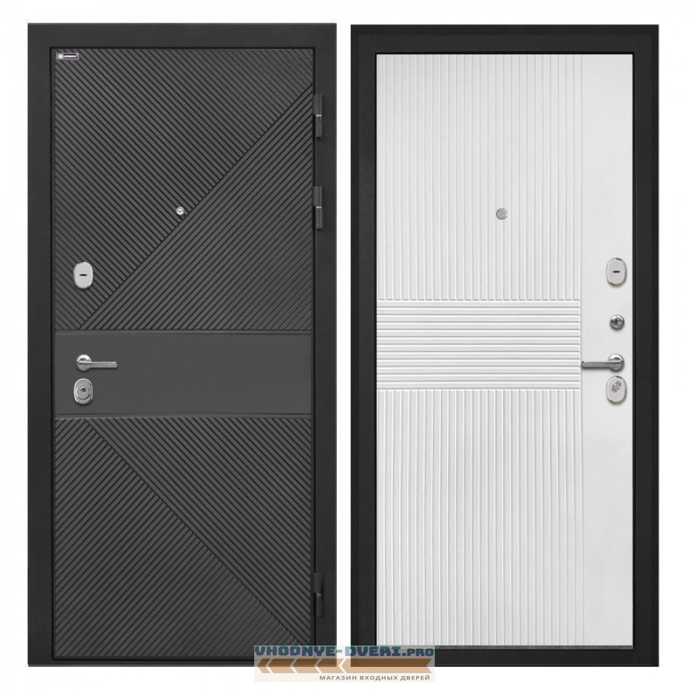 Интекрон Сицилия Remix ФЛ 613 черный (крашеный)  ФЛ-326М Мэджик шифон (белый) антиванд