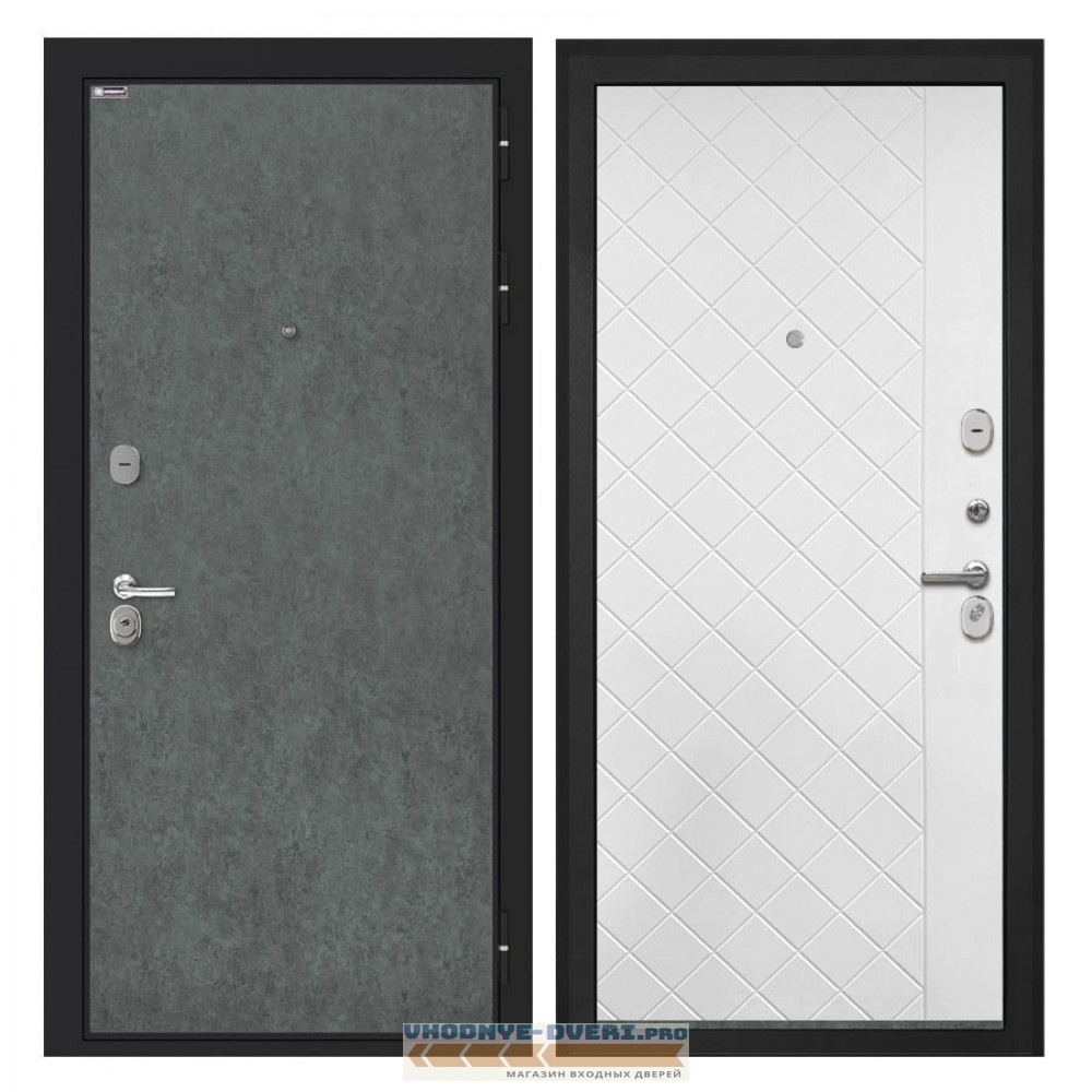 Интекрон Сицилия Remix Штукатурка графит ФЛ-Ромбы Силк ясень белый