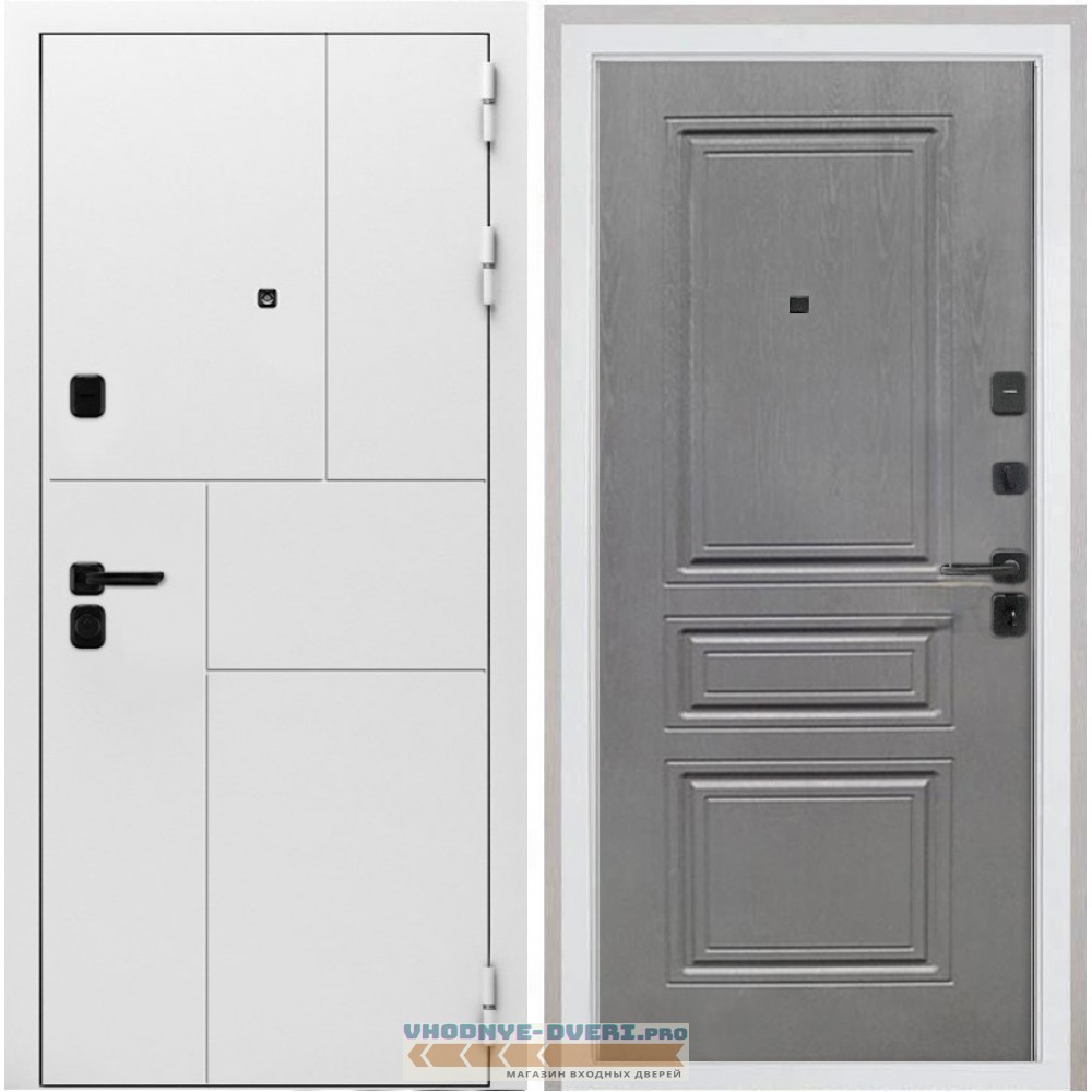 Дверь Интекрон Спарта New White ФЛ-243 Графит вуд дуб