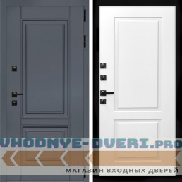 Входная дверь Inteko Афина Графит + ФЛ-117 белый матовый