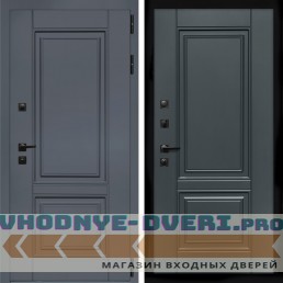 Входная дверь Inteko Афина Графит + ФЛ-117 с полосками графит