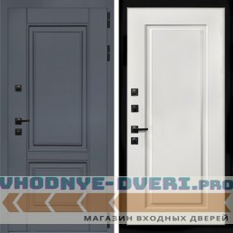 Входная дверь Inteko Афина Графит + ФЛ-119 белый матовый
