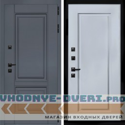 Входная дверь Inteko Афина Графит + ФЛ-119 силк маус