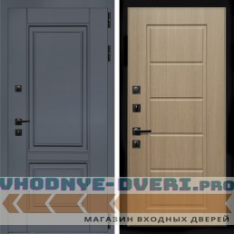 Входная дверь Inteko Афина Графит + ФЛ-39 эко дуб
