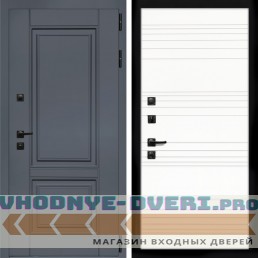 Входная дверь Inteko Афина Графит + Горизонт дуб кантри