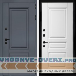 Входная дверь Inteko Афина Графит + Классика белый матовый