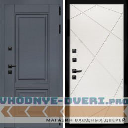 Входная дверь Inteko Афина Графит + Лучи белый