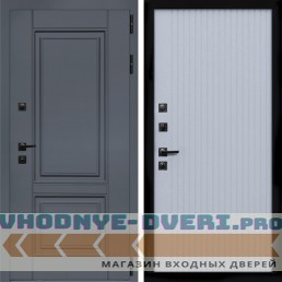Входная дверь Inteko Афина Графит + Вертикаль Силк маус