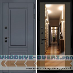 Входная дверь Inteko Афина Графит + Зеркало венге