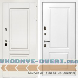 Входная дверь Inteko Афина Белый Мат + ФЛ-117 белый матовый