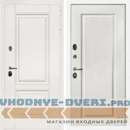 Входная дверь Inteko Афина Белый Мат + ФЛ-119 белый матовый