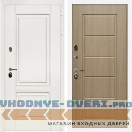 Входная дверь Inteko Афина Белый Мат + ФЛ-39 эко дуб