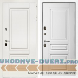 Входная дверь Inteko Афина Белый Мат + Классика белый матовый