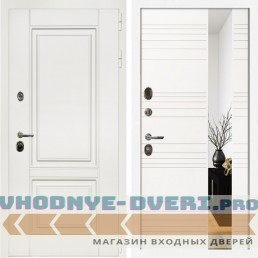 Входная дверь Inteko Афина Белый Мат + Сити белый матовый
