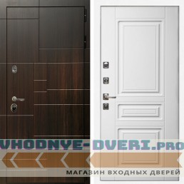 Входная дверь Inteko Домино + Классика белый матовый